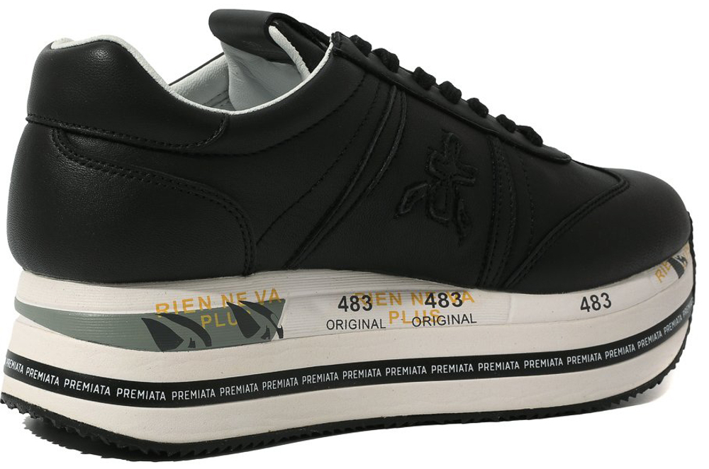 Premiata Beth черные кожаные