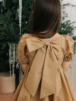 Платье со стразами, Бежевый