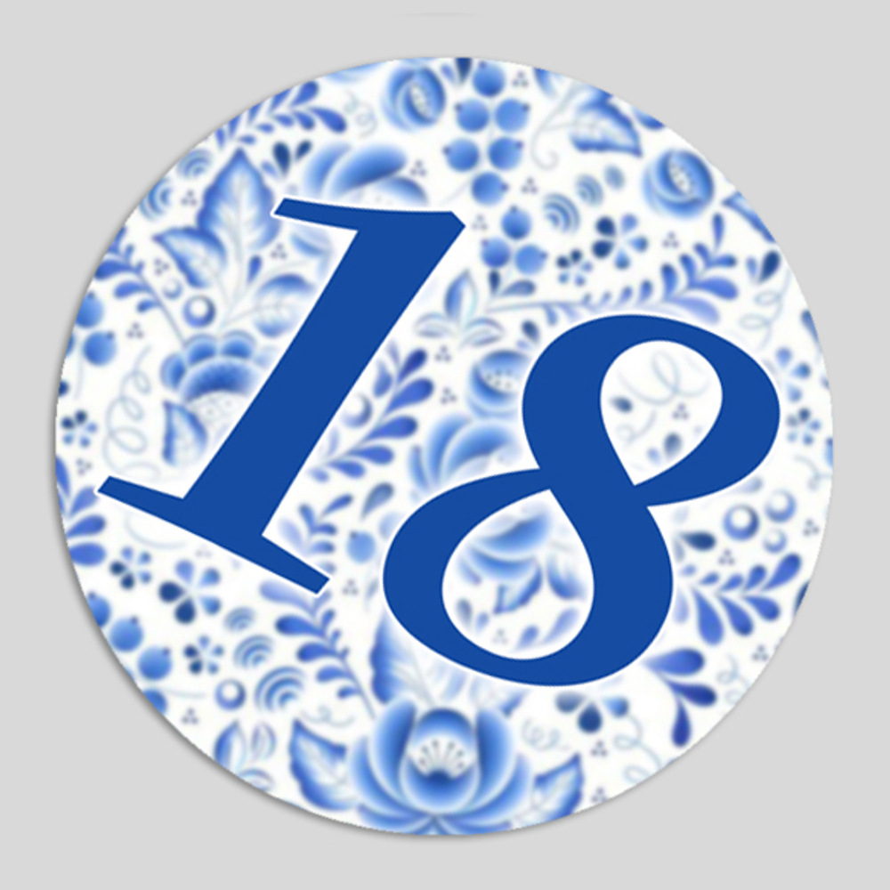 Номер участника. Диаметр 86 мм.