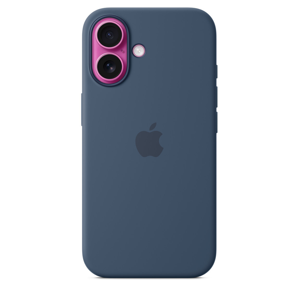 Silicone Case with MagSafe Denim iPhone 16