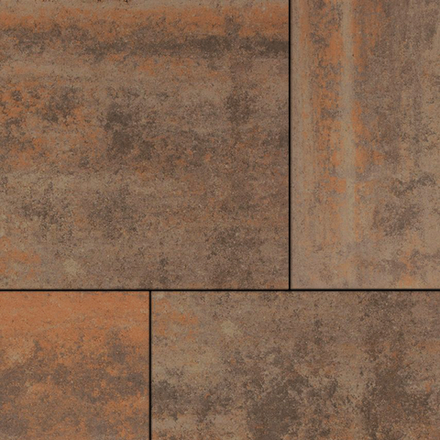 Тротуарная плитка КВАДРАТ 600х600 мм - Листопад гладкий Клен