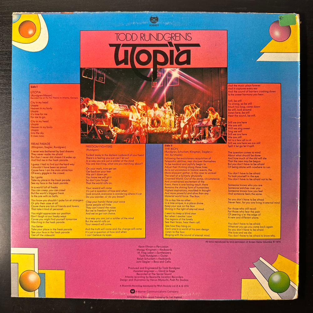 Utopia – Todd Rundgren's Utopia (Англия 1974г.)