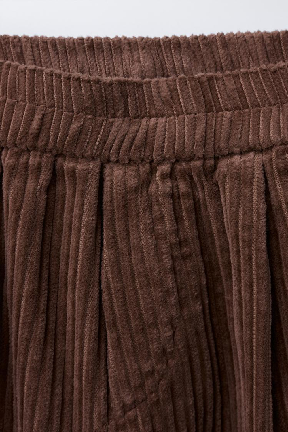 ZARA БРЮКИ BALLOON ИЗ ПЛОТНОГО ВЕЛЬВЕТА, КОРИЧНЕВЫЙ