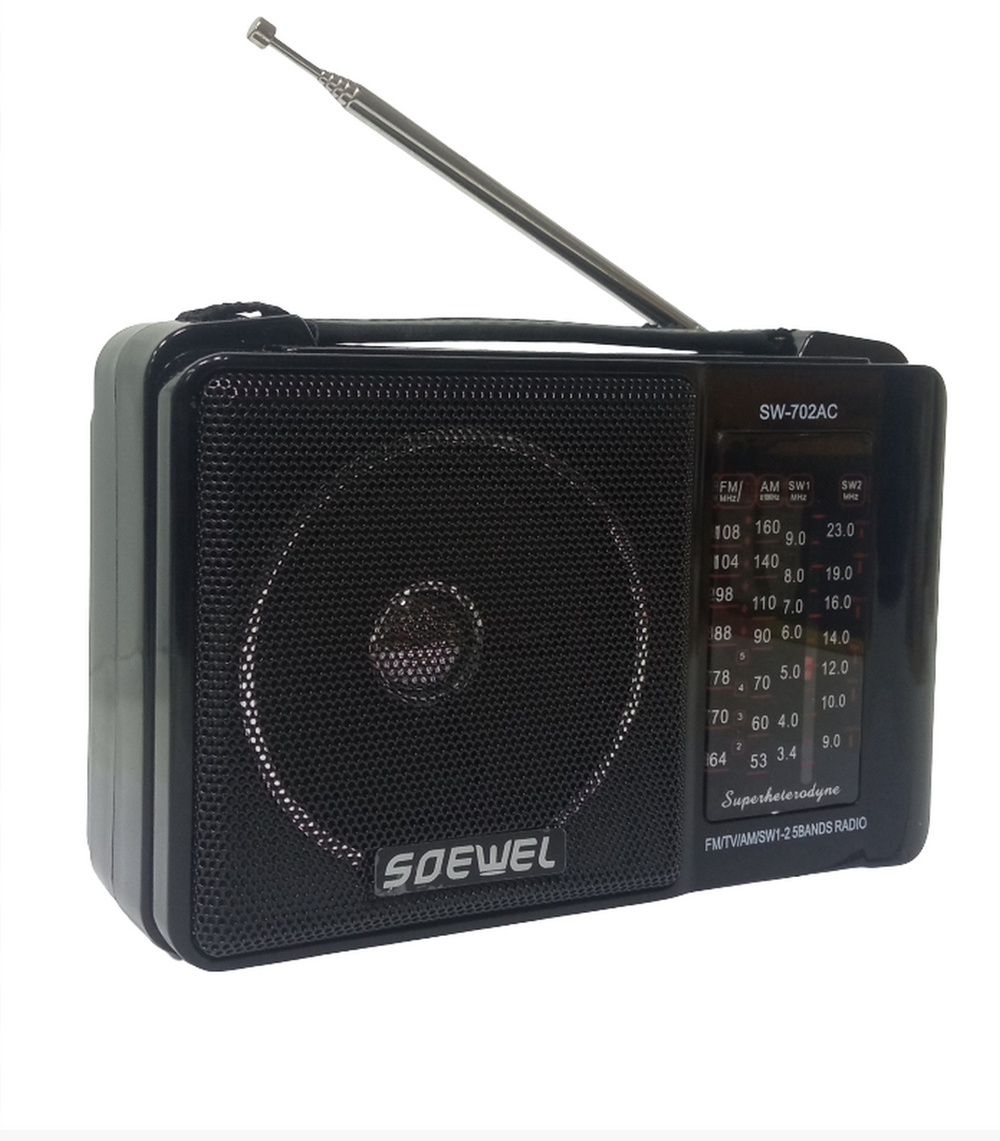 Радиоприемник переносной FM TV AM SW сеть/бат. Soewel SW-702AC