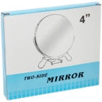 Зеркало настольное в пластиковой оправе «Практика» круг, подвесное, двухстороннее d-9,5см