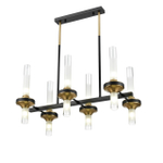 8112/12 NEOCLASSI LN25 26 черный/бронза/прозрачный, металл/стекло Люстра потолочная G9 12*30W 220V TAMARESA