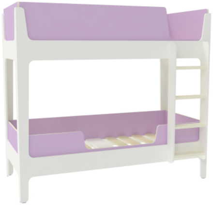 Кровать двухъярусная КарИВи Лотос Белый  Ирис