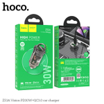 Автомобильный адаптер питания HOCO Z53A PD 30W+QC 3.0 (черный)