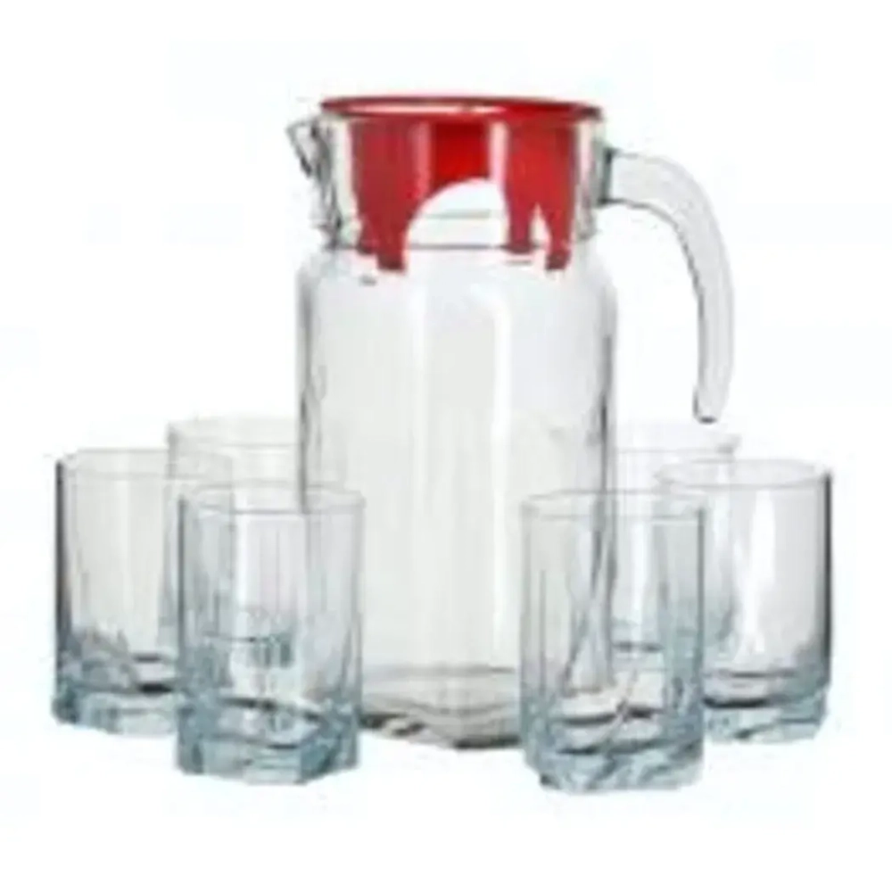 Набор питьевой 7 предметов :Кувшин 1700мл, стакан 6шт 255мл «Луна» 97328B