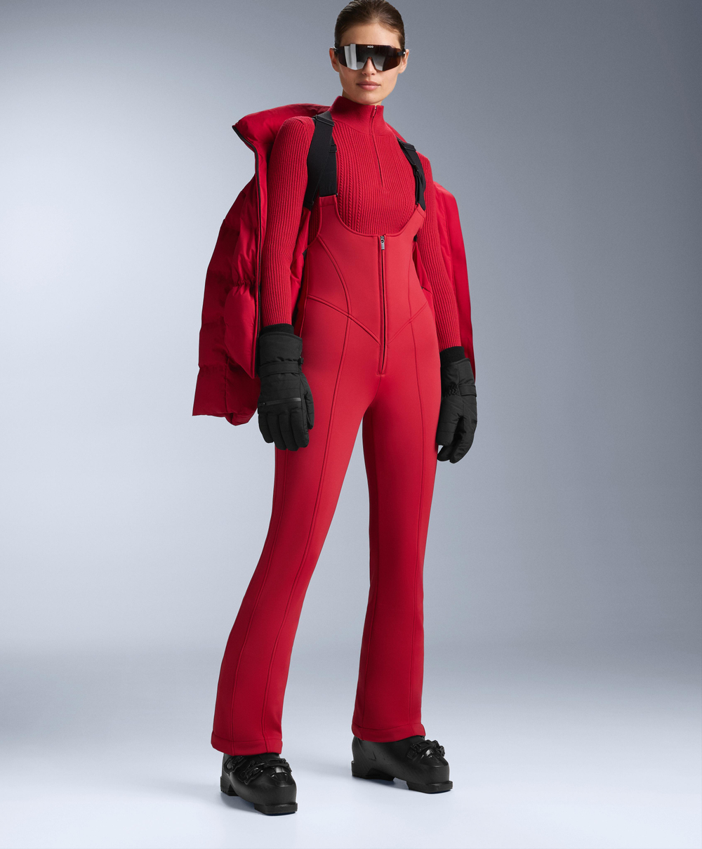 Oysho Водостойкий комбинезон клеш SKI, красный