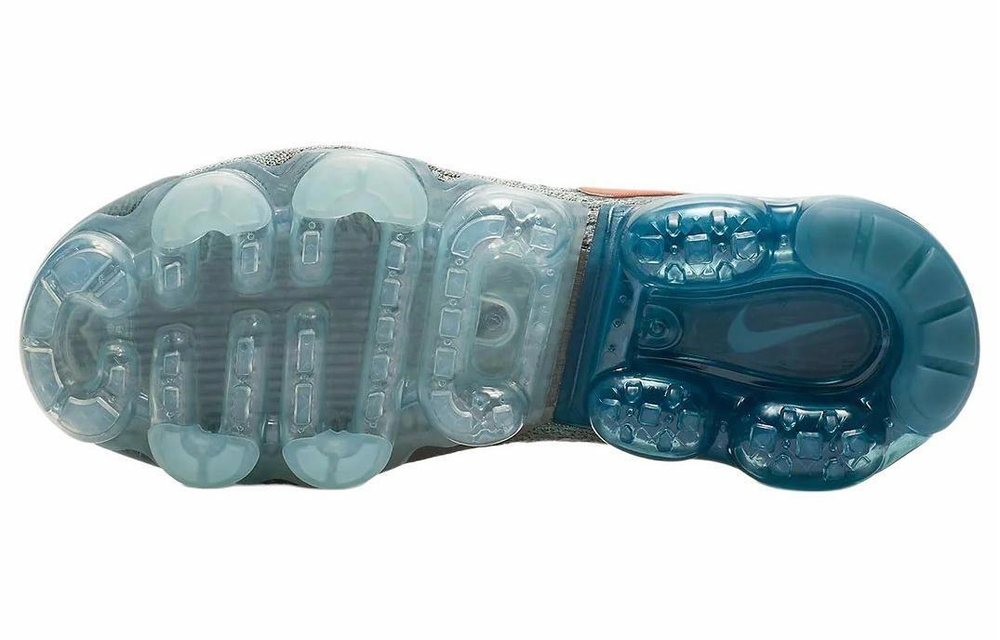 Кроссовки Nike Vapormax Moc 2 Light Silver Campfire Orange Celestial Teal (Женская размерная сетка)
