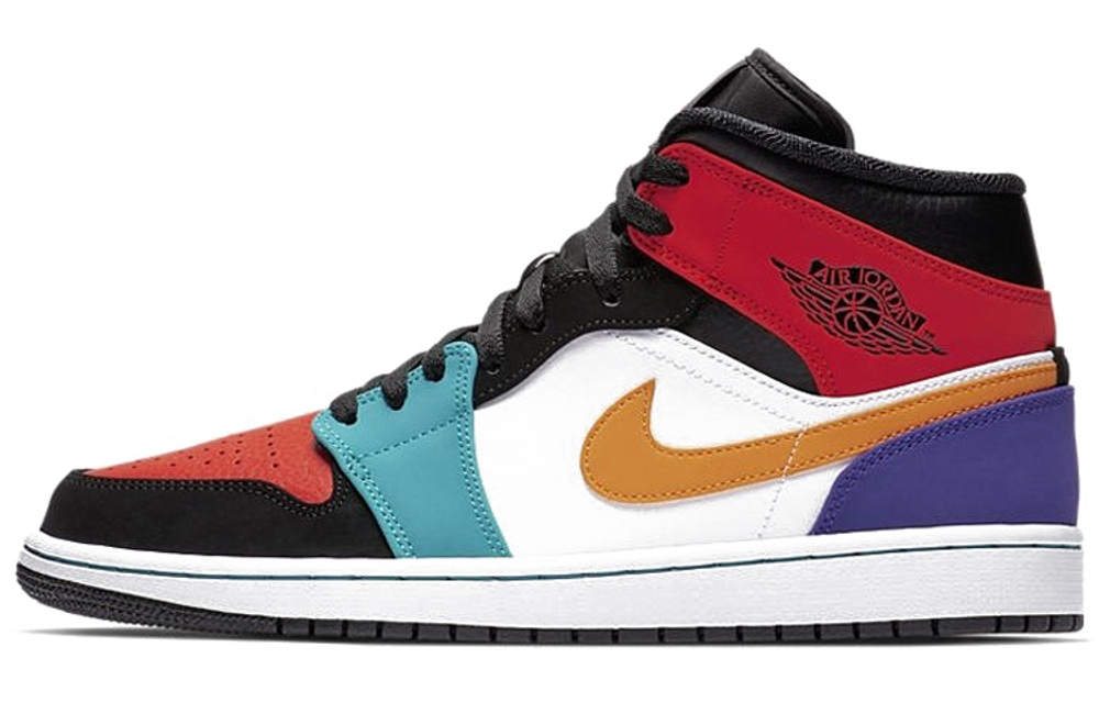 Кроссовки Jordan Air Jordan 1 Mid Whiteredmulti