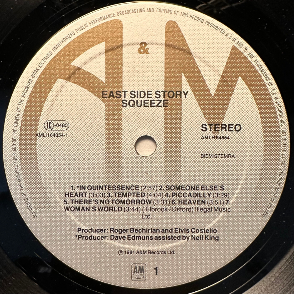 Squeeze- East Side Story (Европа 1981г.)