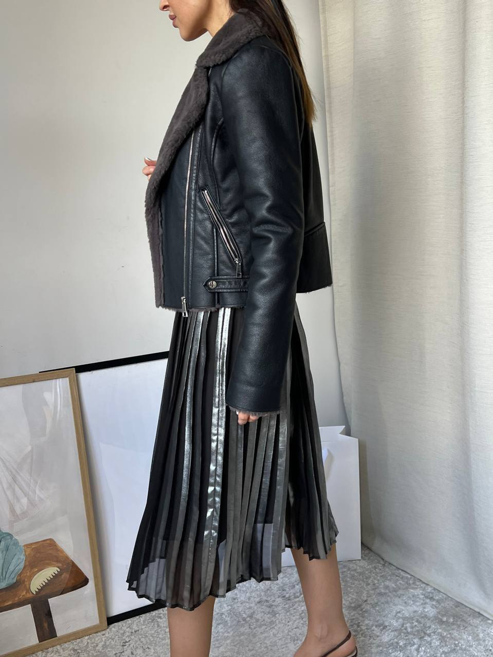 Куртка дубленка новая Mango, xs
