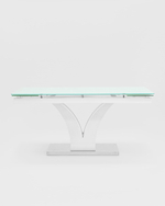 Стол обеденный Верона раскладной 160-220*90 глянцевый белый