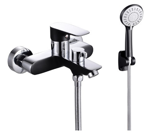 263531-C Смеситель од. для ванны кор. (чер/хром) ViEiR (10/1шт)