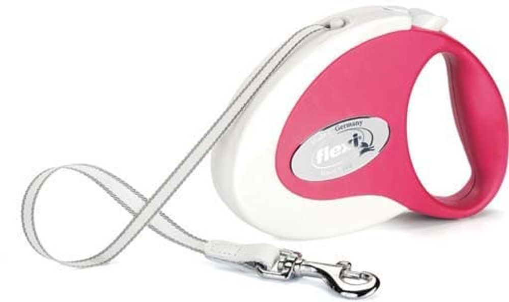 FLEXI рулетка Collection Fresh М (до 25 кг) ремень 5 м красная FLEXI рулетка Collection Fresh М (до 25 кг) ремень 5 м красная