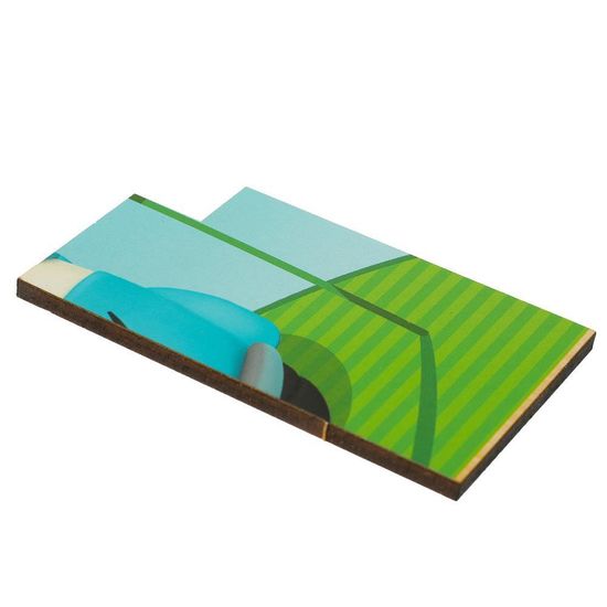 Деревянная игрушка - фигурная рамка-вкладыш «Грузовичок Лёва» 17*17 см,термопакет Буратино