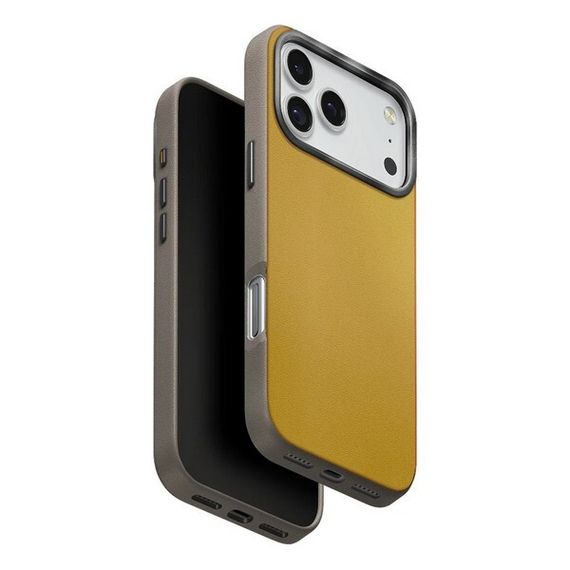 Чехол Uniq Lyden DS MagSafe для iPhone 17 Pro Max Canary Yellow/Flint Grey (IP6.9P(2025)-LDSCYELFGRY)