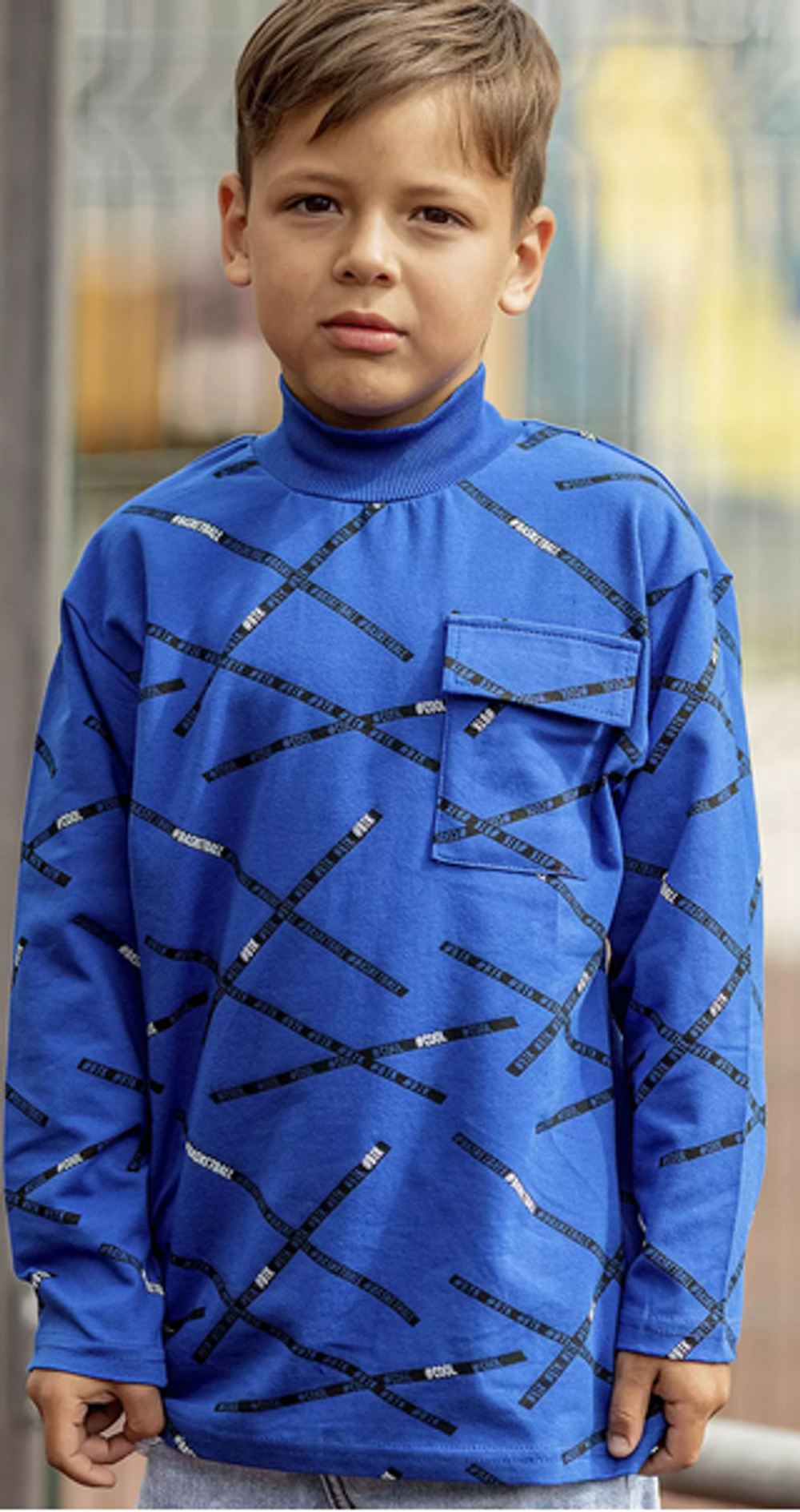 Лонгслив для мальчиков дл.рукав 059_ОС22 синий р.110 (Батик)