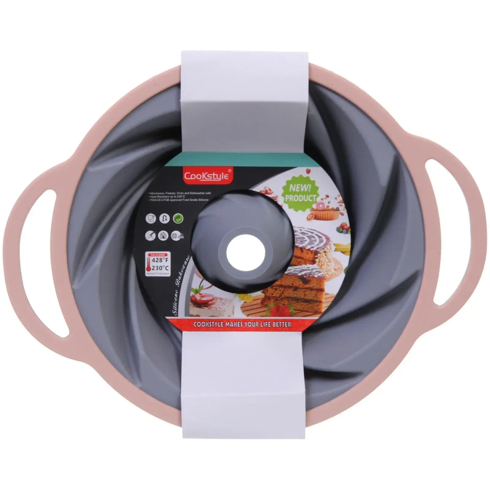 Форма силиконовая «CooKstyle» фигурная с ручками, 30,5*24*10см, с металлической вставкой