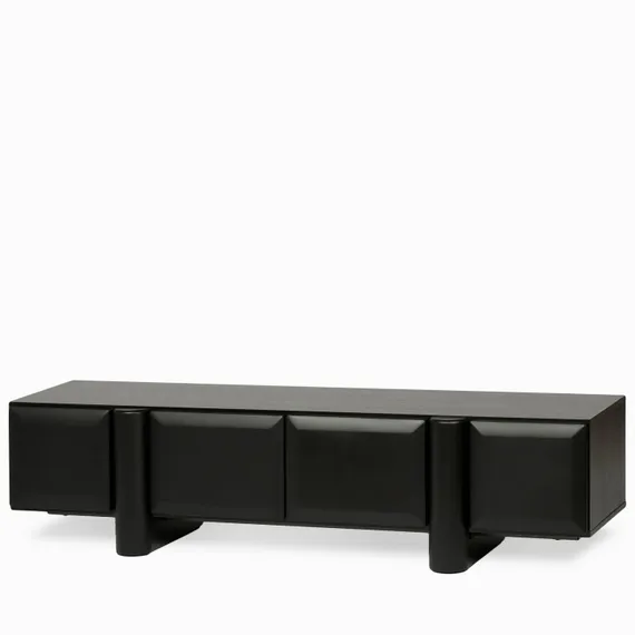 ТВ-Тумба Kode 160х40 см, черный, дуб, меламин