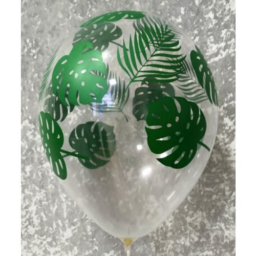 Шар 12" Ассорти Тропические листья Sp 10 шт