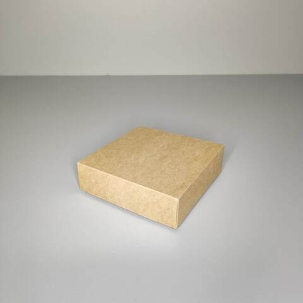 Коробка для пряников и печенья крафт 10х10х3 см