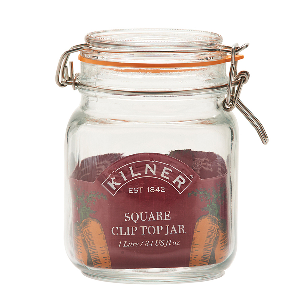 Банка Clip Top квадратная 1 л Kilner
