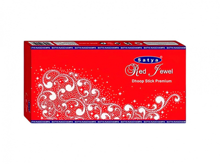 SATYA Red Jewel Dhoop Sticks Благовония безосновные Красная Драгоценность 20шт