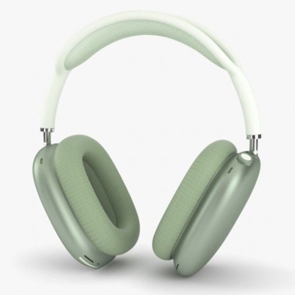 Полноразмерные Bluetooth наушники Air Max анимация,съемные амбрашуры (зеленый)