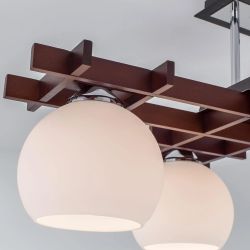 Citilux Нарита CL114141 Люстра деревянная Венге Хром