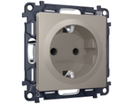 MA367010 Комплект механизма электрической розетки ALFA Серо-бежевый матовый с/з с шторками QUANT (AP3670, VM141)