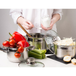 Набор посуды нерж, 6 пр, кастрюли 1.9,2.9,4.75 л, индукц, Daniks, Стандарт PR, SD-6-2