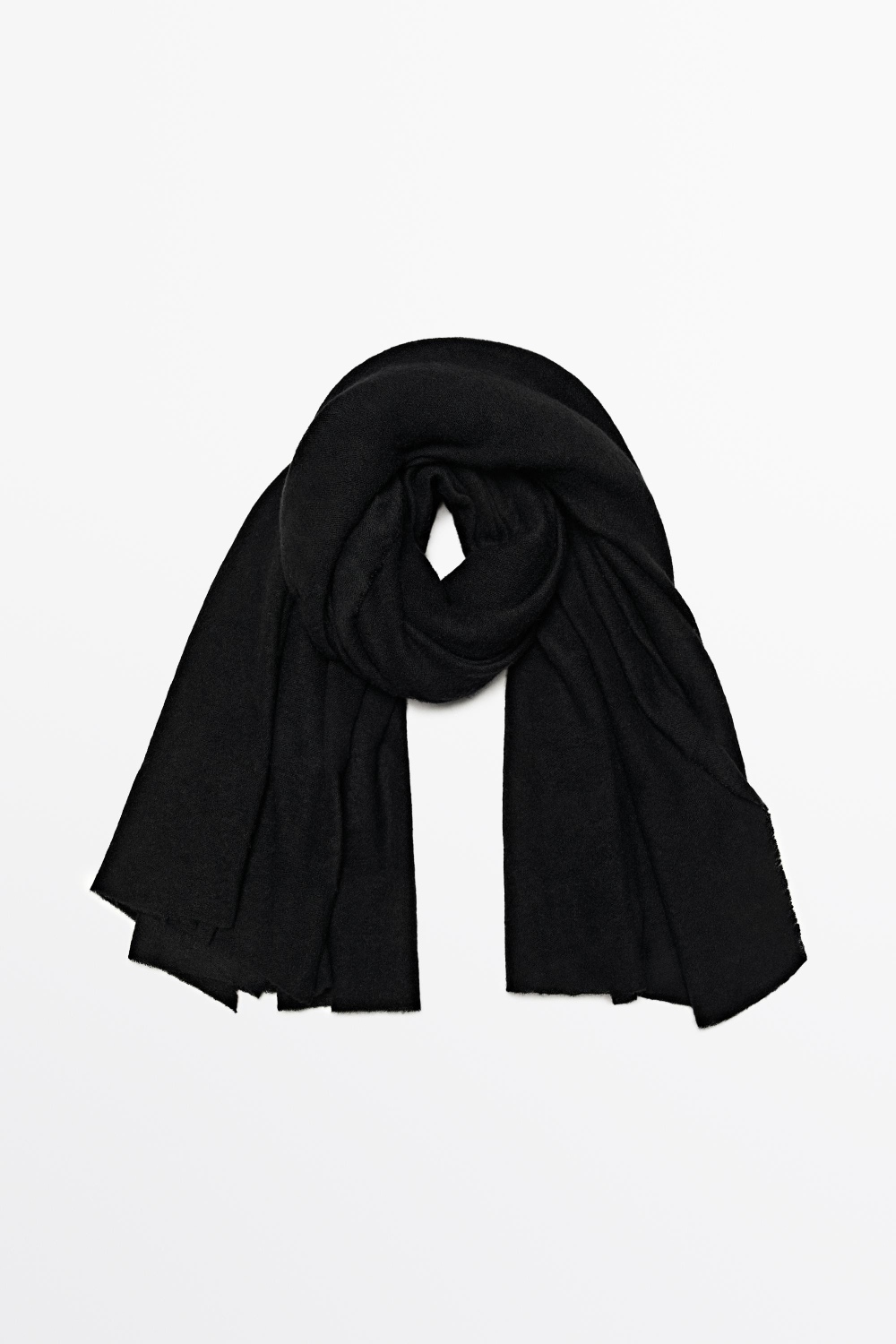 Massimo Dutti Шарф из 100% кашемира, черный