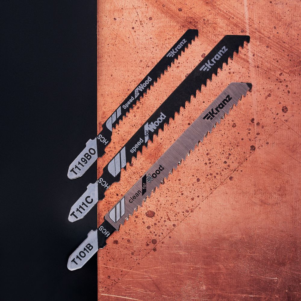 Набор полотен для электролобзика № 1 T101B/T111C/T119BO (3 шт./уп.) KRANZ