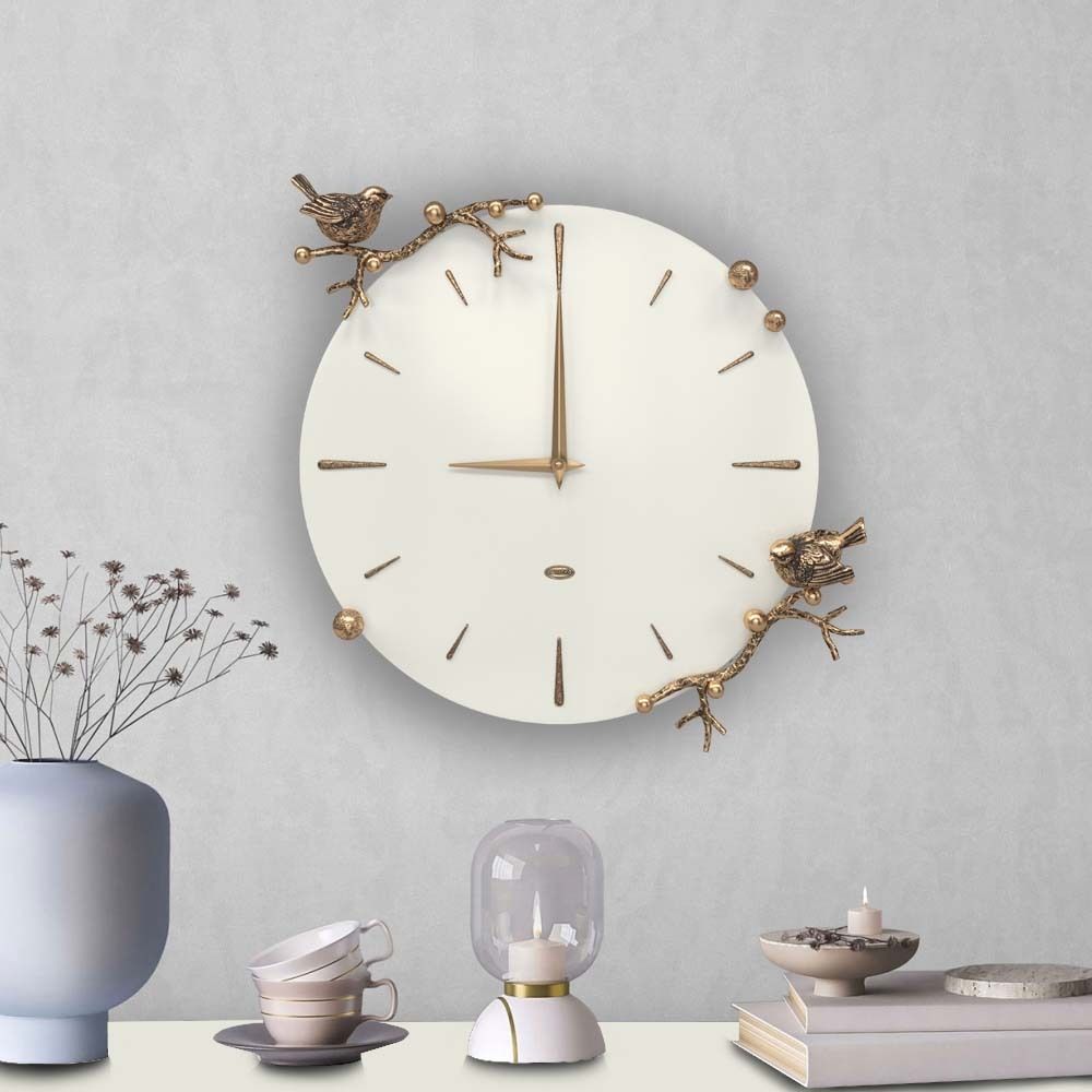 Часы настенные Терра Колор Белый опал Амбер