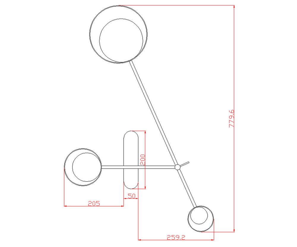 Kink Light 2209-40,36-19 Бра Акси латунь/черный Led 23W