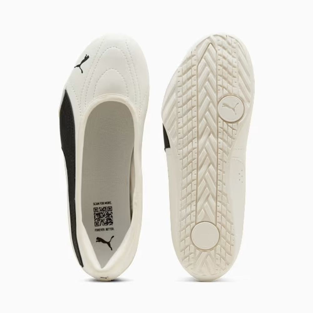 PUMA Кроссовки-балетки Catch, экрю/черный