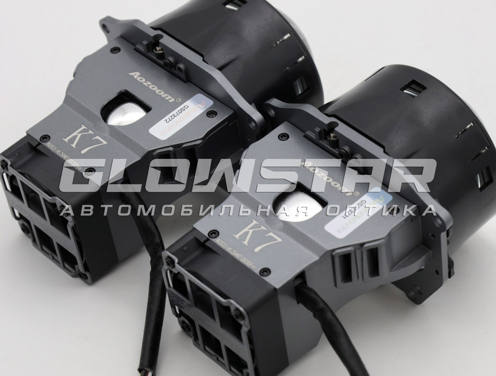 Билед модули Aozoom K7 Dragon Knight (4 поколение) 2025 3.0 дюйма, 2 чипа, 5500K, 12V, 55W/82W, крепление 3R (комплект, 2шт)