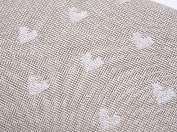 Покрывало пике (ПВХ) HEARTS бежевый TIVOLYO HOME Турция