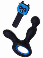 Вибростимулятор простаты с подогревом (Цвет: черный с синим)