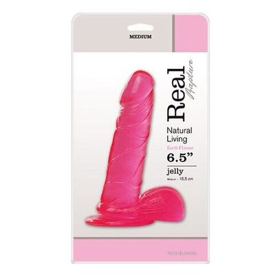 Розовый фаллоимитатор JELLY DILDO REAL RAPTURE PINK 6,5 - 16,5 см. (Цвет: розовый)