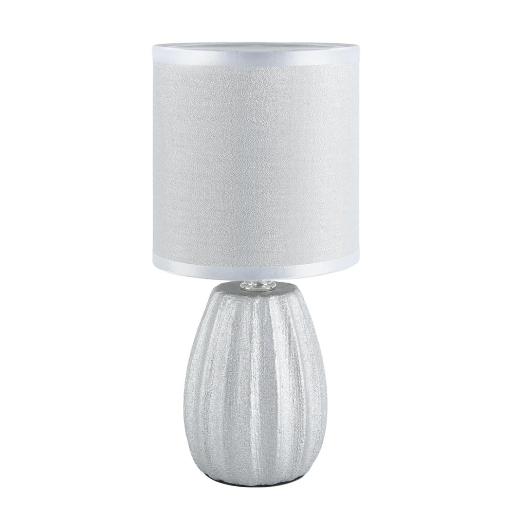 8172/1T COUNTY LN26 497 серебро/серый керамика/текстиль Настольная лампа E14 1*40W 220V EVANA