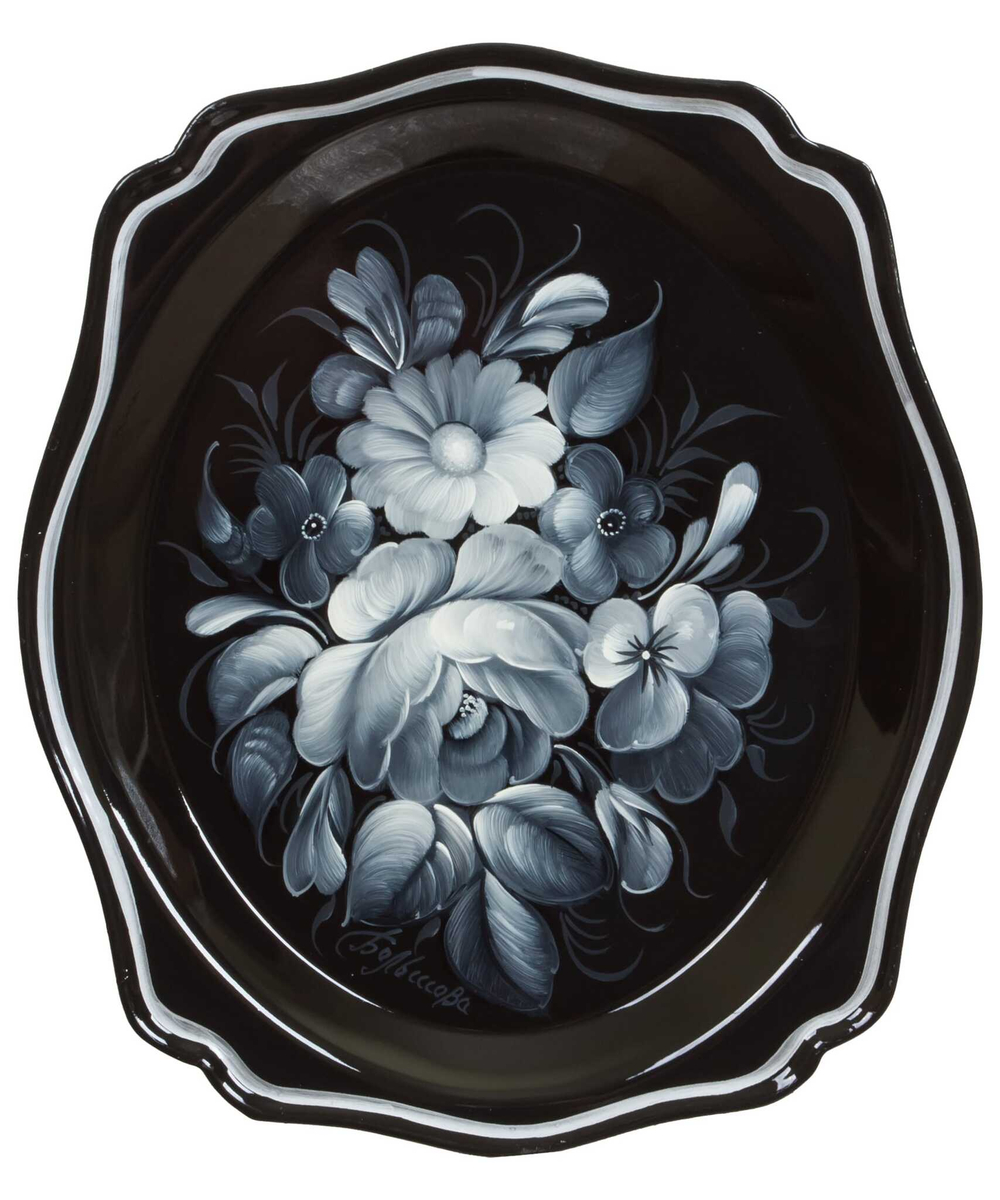 Zhostovo metal tray A3D08082023012