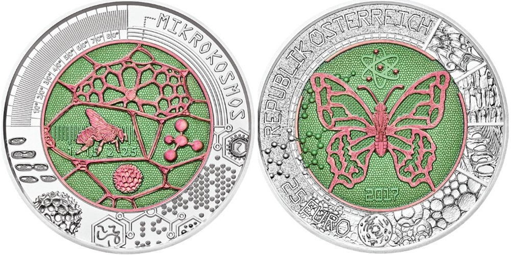 Австрия 25 евро, 2017 Микрокосмос UNC