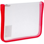 Папка д/тетрадей А5, молния вокруг б/цв. "Красная" (Пчелка)