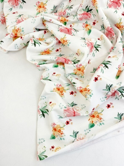 ЦВЕТОЧКИ №22 - Футер 2х-нитка с лайкрой, пенье