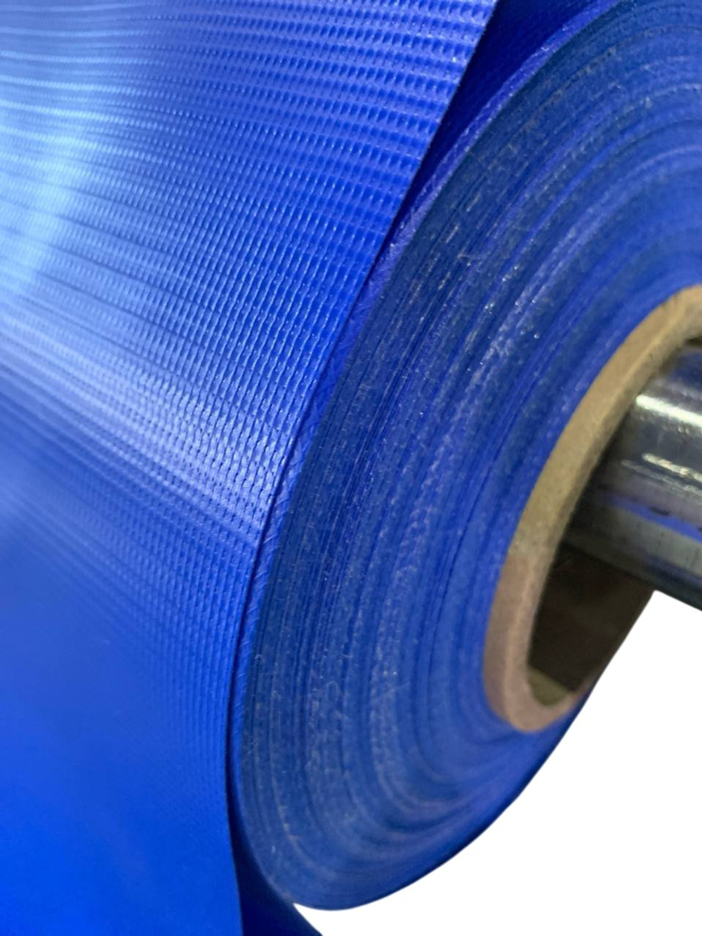 Тент в рулоне негорючий ПВХ 450 г/м2 синий 3х65 м (195 м2) огнестойкая ткань