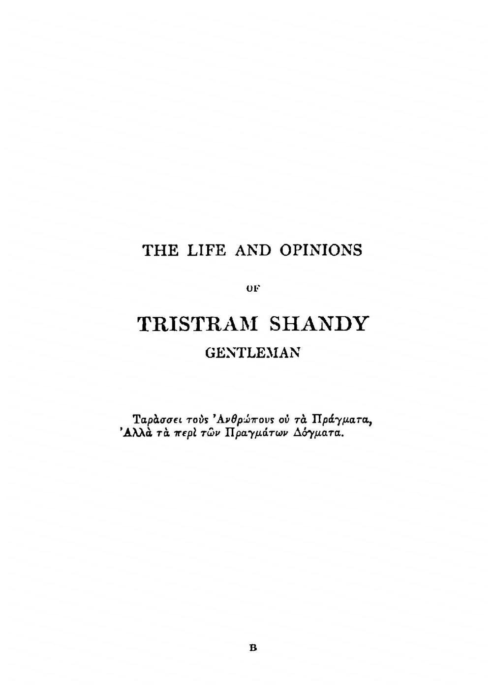The Life and Opinions of Tristram Shandy By L. Sterne. | Sterne Laurence